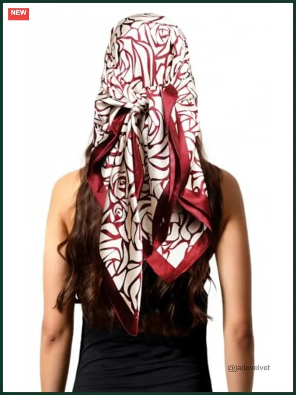 Satin Head Scarf for Women Silk Like Hair Wrap, 35x35 in Square Bandana Neck
